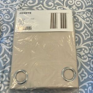 IKEA Merete beige curtains 57”x98”